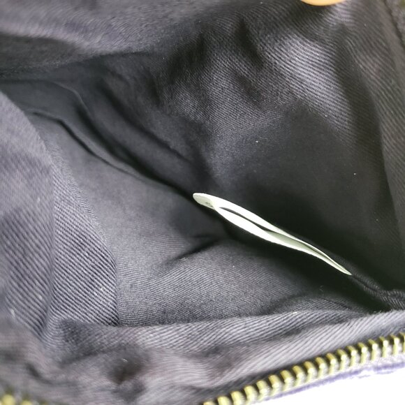 Anthropologie Purse Velour Velvet Monogram Everyday Pouch Zip Sequin Embroidered - Picture 9 of 12